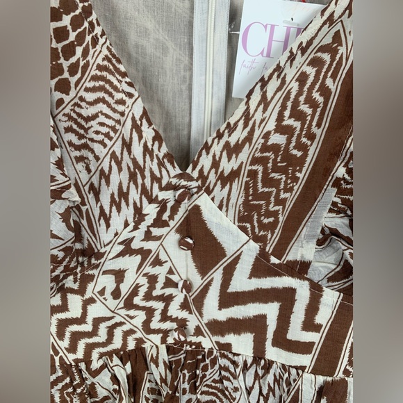 KARLIE CLOTHES Geometric Tribal Midi Dress Sz M NWT - Picture 3 of 8